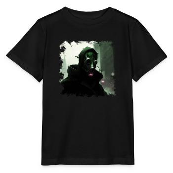 City of the future with a gloomy guardian and savior - Stanley/Stella MINI CREATOR Kids’ T-Shirt - black - Front - Mikhail (115cm)
