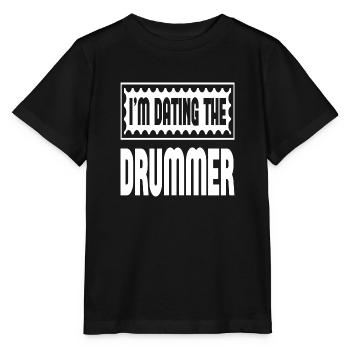 I´m Dating The Drummer - Stanley/Stella Kinder T-Shirt MINI CREATOR  - Schwarz - Vorne - Mikhail (115cm)