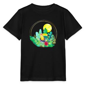 L’été avec le toucan - T-shirt bio MINI CREATOR Stanley/Stella Enfant - noir - Devant - Mikhail (115cm)