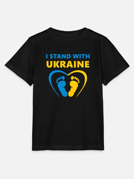 Ich stehe zur Ukraine - Stanley/Stella Kinder T-Shirt MINI CREATOR - Schwarz