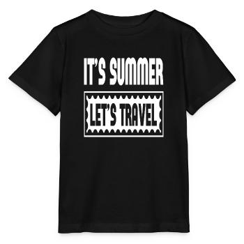 C’est l’été que nous voyageons - T-shirt bio MINI CREATOR Stanley/Stella Enfant - noir - Devant - Mikhail (115cm)