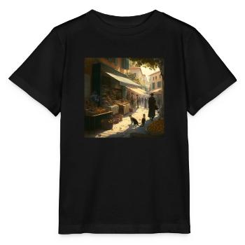 Marché peinture - T-shirt bio MINI CREATOR Stanley/Stella Enfant - noir - Devant - Mikhail (115cm)