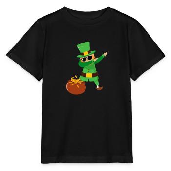 Dabbing Leprechaun Kids Happy St. Patrick’s Day - T-shirt bio MINI CREATOR Stanley/Stella Enfant - noir - Devant - Mikhail (115cm)