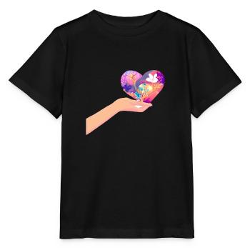 Wedding Mother's Day Valentine's Day Engagement Love - Stanley/Stella MINI CREATOR Kids’ T-Shirt - black - Front - Mikhail (115cm)
