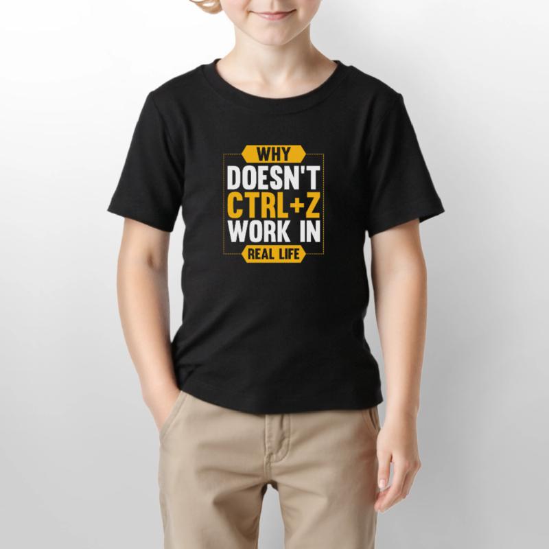 cadeau programmeur pc CTRL Z computer T-shirt bio MINI CREATOR Stanley/Stella Enfant