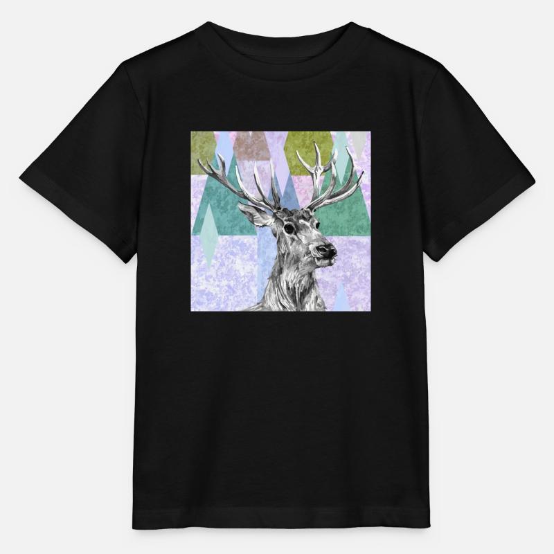 Cervo - Maglietta per bambini MINI CREATOR di Stanley/Stella - nero