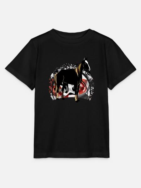 Pferd - Stanley/Stella Kinder T-Shirt MINI CREATOR - Schwarz