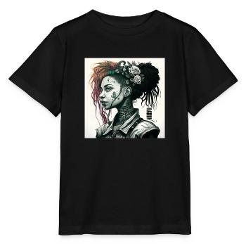 cyberg punk 9b218d23 480f 419d aceb 8af1c457f1fc - T-shirt bio MINI CREATOR Stanley/Stella Enfant - noir - Devant - Mikhail (115cm)