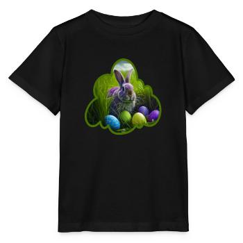 Zum Osterfest Lustiges Osterhasen - Stanley/Stella Kinder T-Shirt MINI CREATOR  - Schwarz - Vorne - Mikhail (115cm)