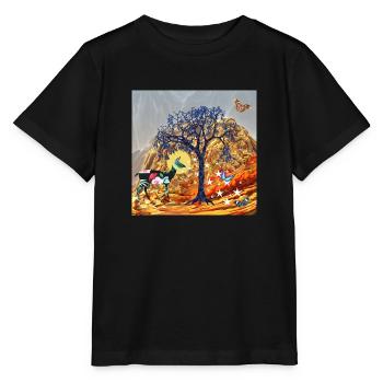 Magischer Baum - Stanley/Stella Kinder T-Shirt MINI CREATOR  - Schwarz - Vorne - Mikhail (115cm)
