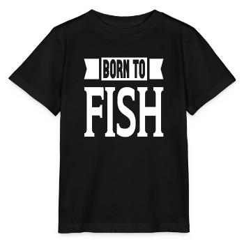 Born To Fish - Stanley/Stella Kinder T-Shirt MINI CREATOR  - Schwarz - Vorne - Mikhail (115cm)