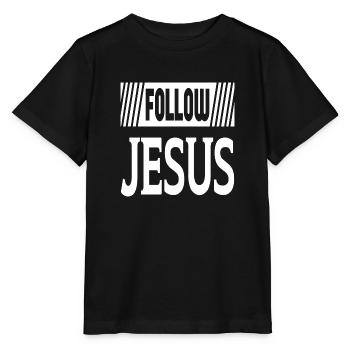 Follow Jesus - Stanley/Stella MINI CREATOR Kids’ T-Shirt - black - Front - Mikhail (115cm)