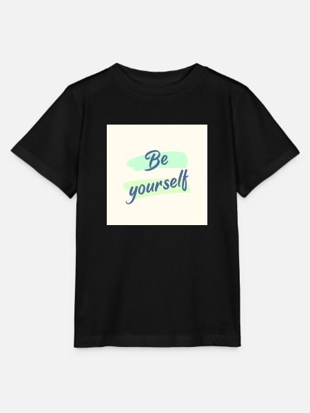 Be yourself - Stanley/Stella Kinder T-Shirt MINI CREATOR - Schwarz