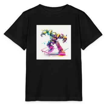 Dancing robot - Stanley/Stella MINI CREATOR Kids’ T-Shirt - black - Front - Mikhail (115cm)