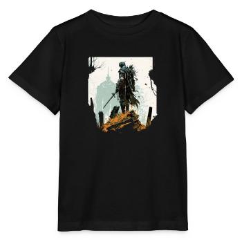 à Shining Paladin - T-shirt bio MINI CREATOR Stanley/Stella Enfant - noir - Devant - Mikhail (115cm)
