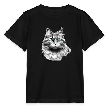 Chaton Propriétaire Chat Chat Domestique Chat - T-shirt bio MINI CREATOR Stanley/Stella Enfant - noir - Devant - Mikhail (115cm)