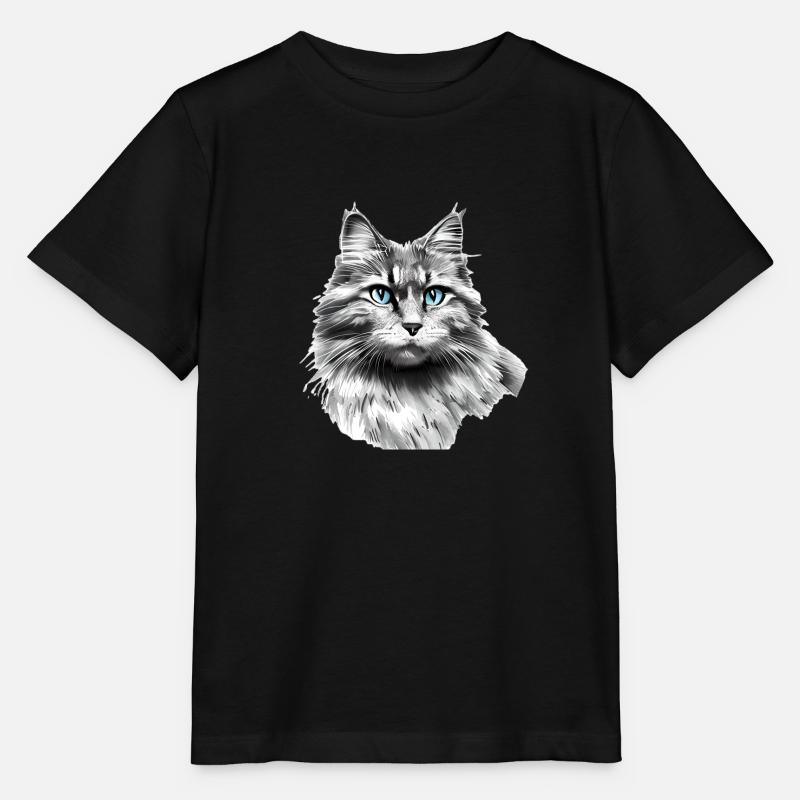 Chaton Propriétaire Chat Chat Domestique Chat - T-shirt bio MINI CREATOR Stanley/Stella Enfant - noir