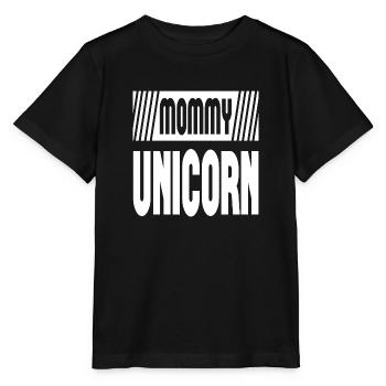 Mommy Unicorn - Stanley/Stella MINI CREATOR Kids’ T-Shirt - black - Front - Mikhail (115cm)