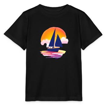Sailing Sailing Sailing Sailing Sailboat - Stanley/Stella MINI CREATOR Kids’ T-Shirt - black - Front - Mikhail (115cm)