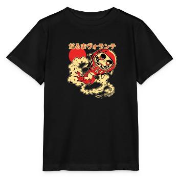 Fliegende Daruma-Puppe - Stanley/Stella Kinder T-Shirt MINI CREATOR  - Schwarz - Vorne - Mikhail (115cm)