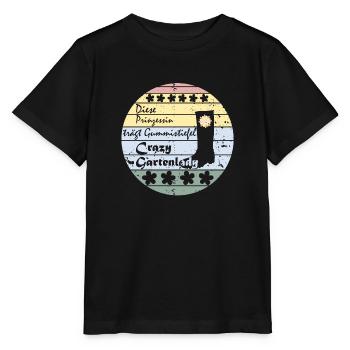 Gärtnerin, Gartenlady, Gummistiefel Prinzessin - Stanley/Stella Kinder T-Shirt MINI CREATOR  - Schwarz - Vorne - Mikhail (115cm)