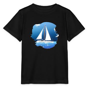 Sailing Sailing Sailing Sailing Sailboat - Stanley/Stella MINI CREATOR Kids’ T-Shirt - black - Front - Mikhail (115cm)
