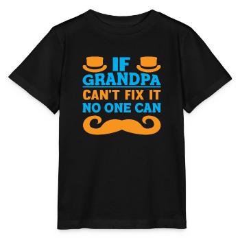 Si grand-père ne peut pas le réparer, personne ne peut le faire - T-shirt bio MINI CREATOR Stanley/Stella Enfant - noir - Devant - Mikhail (115cm)