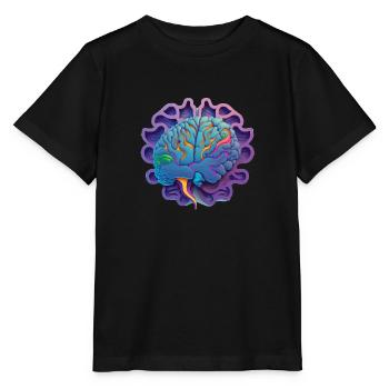 purple brain Geschenk - Stanley/Stella Kinder T-Shirt MINI CREATOR  - Schwarz - Vorne - Mikhail (115cm)