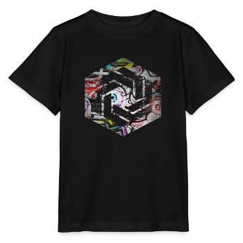 Hexagon-Programmierung Programmierer Codierung geometrisch - Stanley/Stella Kinder T-Shirt MINI CREATOR  - Schwarz - Vorne - Mikhail (115cm)