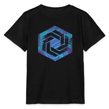 Hexagon-Programmierung Programmierer Codierung geometrisch - Stanley/Stella Kinder T-Shirt MINI CREATOR  - Schwarz - Vorne - Mikhail (115cm)