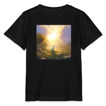 Hund im Himmel - Vierbeiner verlässt die Welt - Stanley/Stella Kinder T-Shirt MINI CREATOR  - Schwarz - Vorne - Mikhail (115cm)
