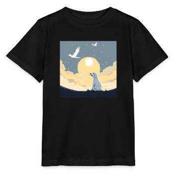 Hund im Himmel - Vierbeiner verlässt die Welt - Stanley/Stella Kinder T-Shirt MINI CREATOR  - Schwarz - Vorne - Mikhail (115cm)
