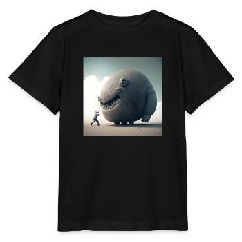 Weird Up descend - T-shirt bio MINI CREATOR Stanley/Stella Enfant - noir - Devant - Mikhail (115cm)