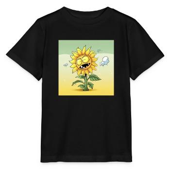 Sonnenblume Cartoon - Stanley/Stella Kinder T-Shirt MINI CREATOR  - Schwarz - Vorne - Mikhail (115cm)
