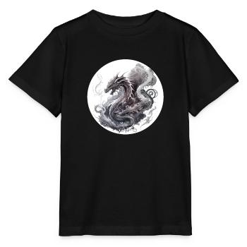 dragon nuage de fumée - T-shirt bio MINI CREATOR Stanley/Stella Enfant - noir - Devant - Mikhail (115cm)