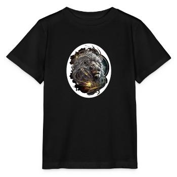 lion de lumière - T-shirt bio MINI CREATOR Stanley/Stella Enfant - noir - Devant - Mikhail (115cm)