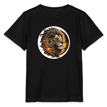 lion mane of fire - Stanley/Stella MINI CREATOR Kids’ T-Shirt - black - Front - Mikhail (115cm)