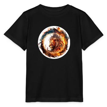 lion spreadhirt flamboyant - T-shirt bio MINI CREATOR Stanley/Stella Enfant - noir - Devant - Mikhail (115cm)