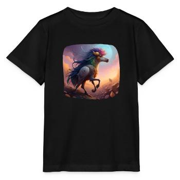 Mythische Hybrid Fantasie Kreatur - Stanley/Stella Kinder T-Shirt MINI CREATOR  - Schwarz - Vorne - Mikhail (115cm)