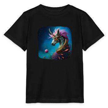 Mystical fantasy unicorn hybrid unicorn eagle - Stanley/Stella MINI CREATOR Kids’ T-Shirt - black - Front - Mikhail (115cm)