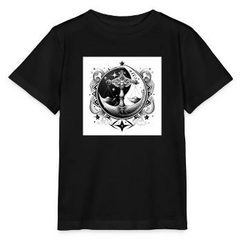 balance ying yang - T-shirt bio MINI CREATOR Stanley/Stella Enfant - noir - Devant - Mikhail (115cm)
