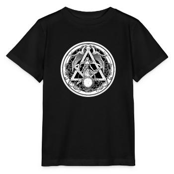 Déesse illuminati - T-shirt bio MINI CREATOR Stanley/Stella Enfant - noir - Devant - Mikhail (115cm)