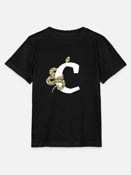 Lettera c serpente - Maglietta per bambini MINI CREATOR di Stanley/Stella - nero