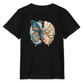 Butterfly brain Ur-Tshirt - Stanley/Stella Kinder T-Shirt MINI CREATOR  - Schwarz - Vorne - Mikhail (115cm)