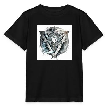 gemeaux abstrait - T-shirt bio MINI CREATOR Stanley/Stella Enfant - noir - Devant - Mikhail (115cm)