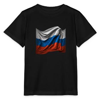 Russie Drapeau russe - T-shirt bio MINI CREATOR Stanley/Stella Enfant - noir - Devant - Mikhail (115cm)