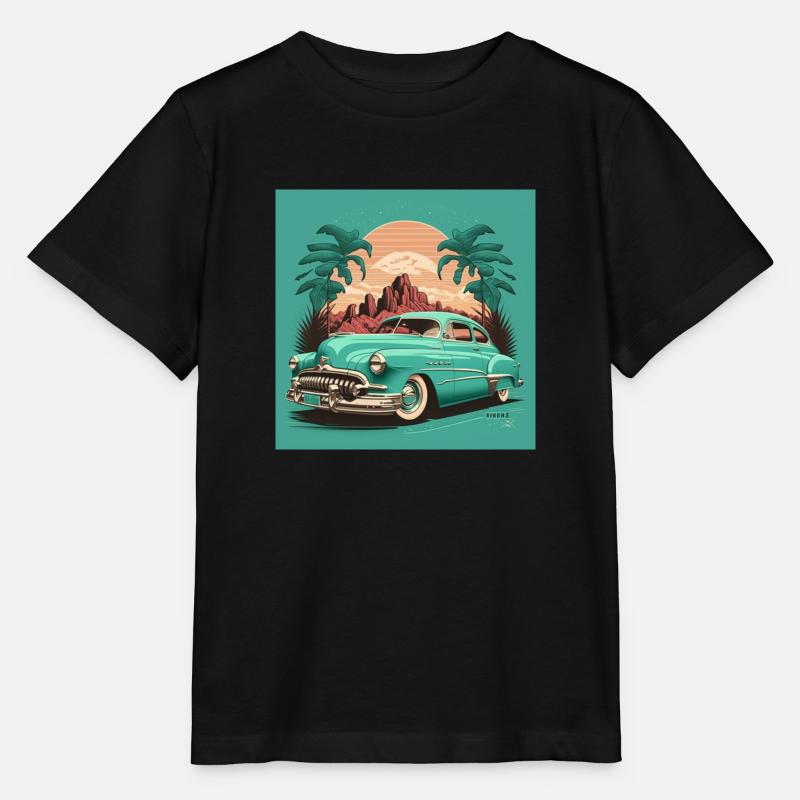 Retro Miami Vice - Stanley/Stella MINI CREATOR Kids’ T-Shirt - black