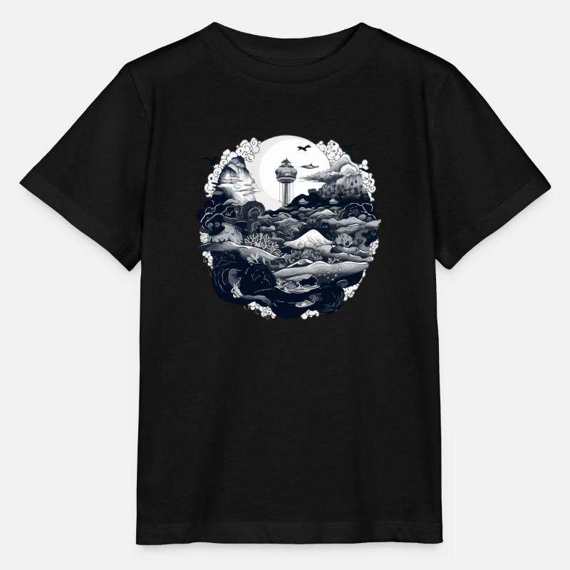 Wunder des Ozeans - Stanley/Stella Kinder T-Shirt MINI CREATOR  - Schwarz