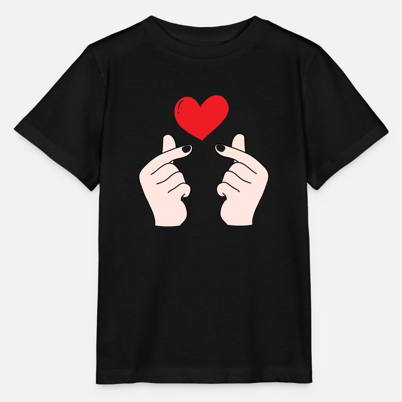 Cœurs de doigts 5 - T-shirt bio MINI CREATOR Stanley/Stella Enfant - noir
