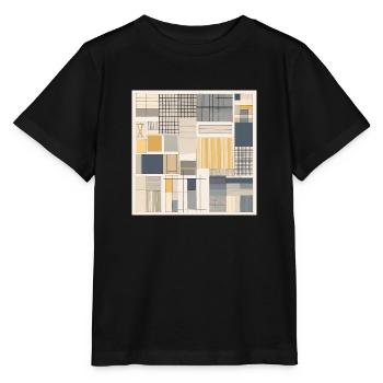 Design de motif minimaliste inspiré par la tranquillité - T-shirt bio MINI CREATOR Stanley/Stella Enfant - noir - Devant - Mikhail (115cm)